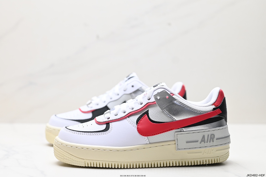 160 耐克NIKE WMNS Air Force 1 Shadow全新少女系解构主义设计 FN6335-100