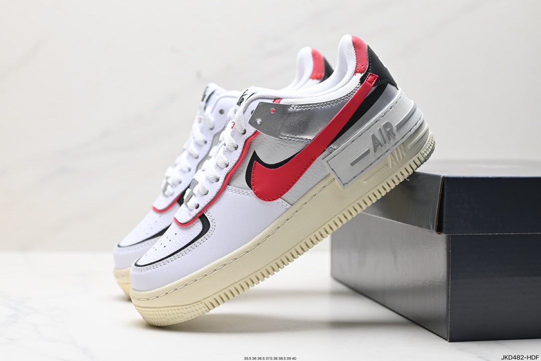 160 耐克NIKE WMNS Air Force 1 Shadow全新少女系解构主义设计 FN6335-100