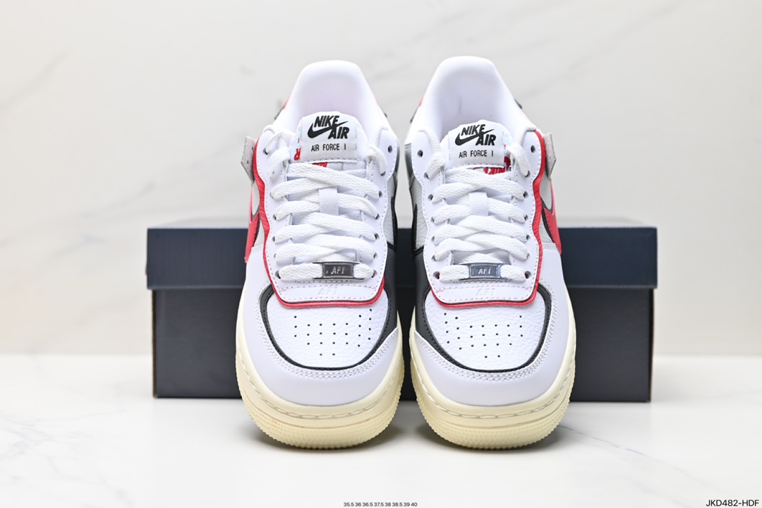 160 耐克NIKE WMNS Air Force 1 Shadow全新少女系解构主义设计 FN6335-100