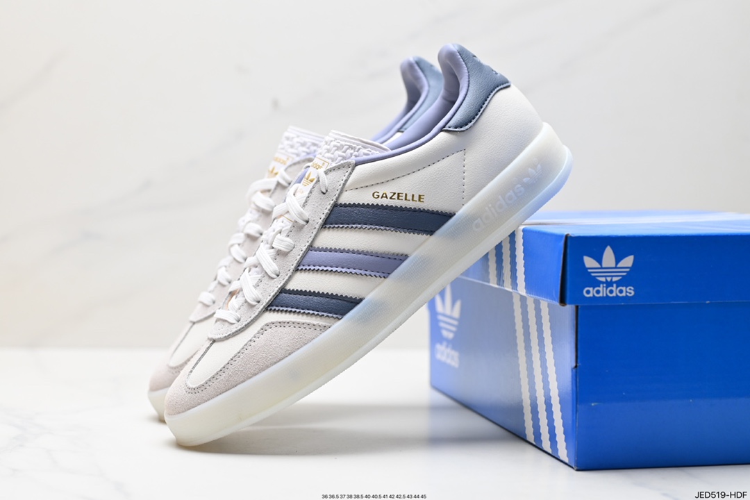 150 adidas Originals Gazelle INdoor 三叶草休闲防滑耐磨低帮板鞋 IG1643