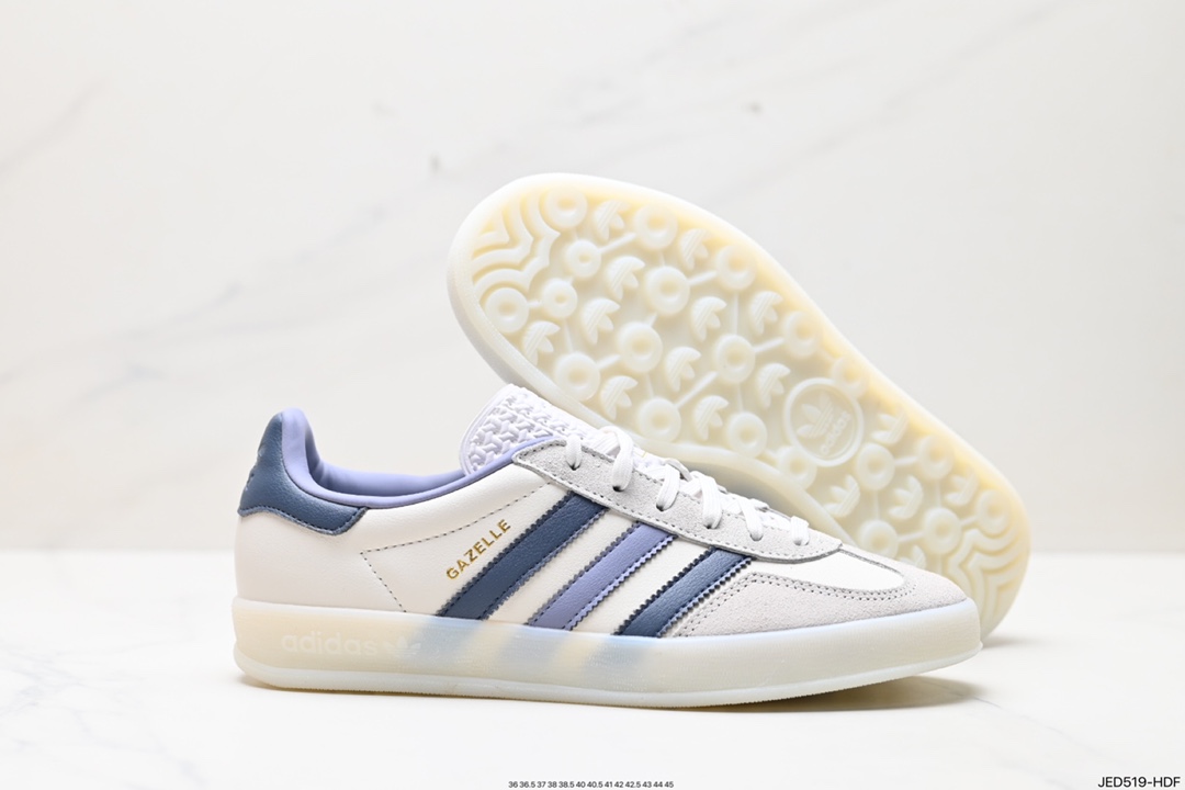 150 adidas Originals Gazelle INdoor 三叶草休闲防滑耐磨低帮板鞋 IG1643