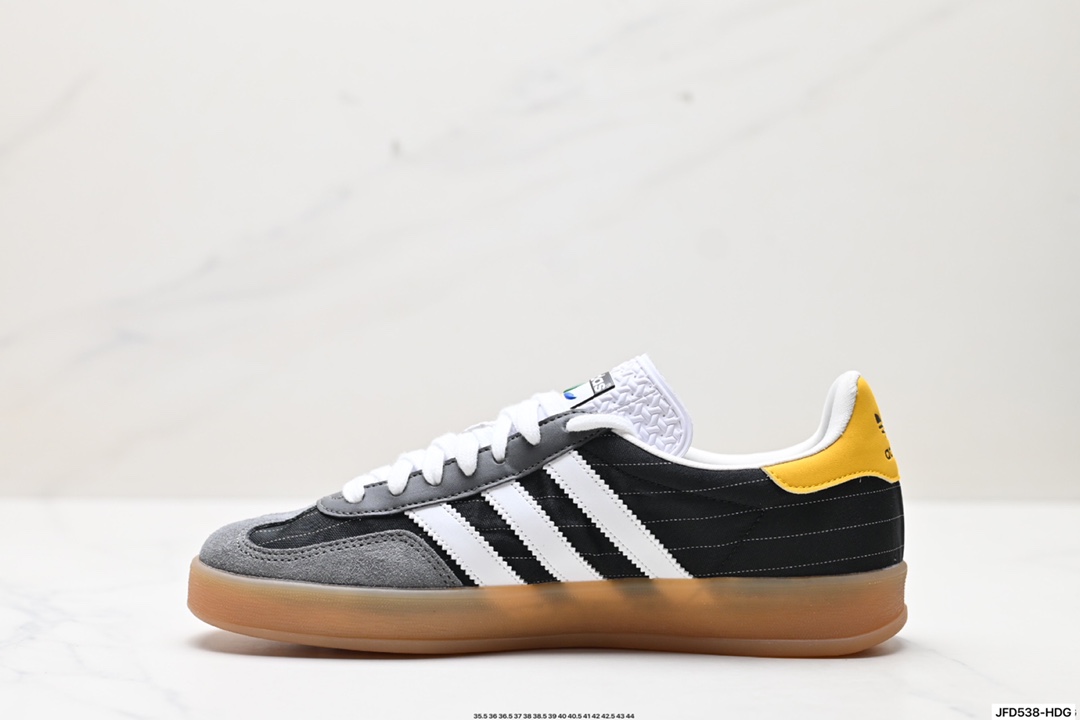 170 AD Originals Gazelle Indoor 黑白 三叶草复古休闲运动板鞋 HO6259