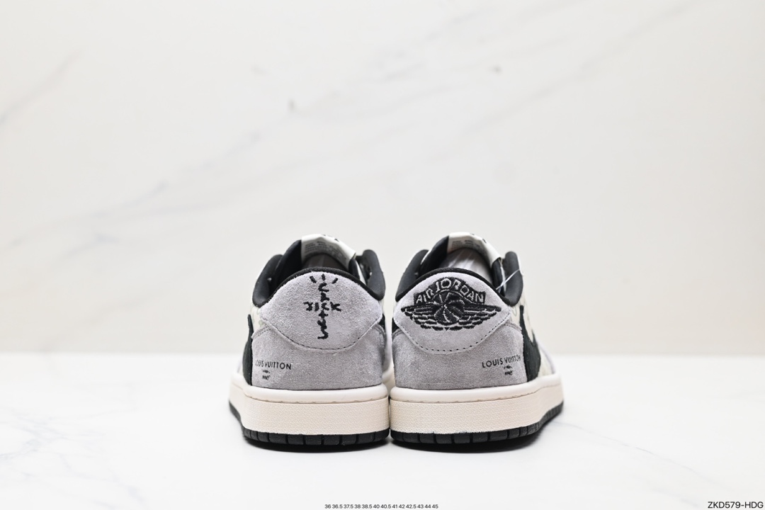 Travis Scott x Fragment Design x Jordan Air Jordan 1 Low OG SP AJ1 Joe 1 LV joint low-top cultural casual sneakers LX1988-800