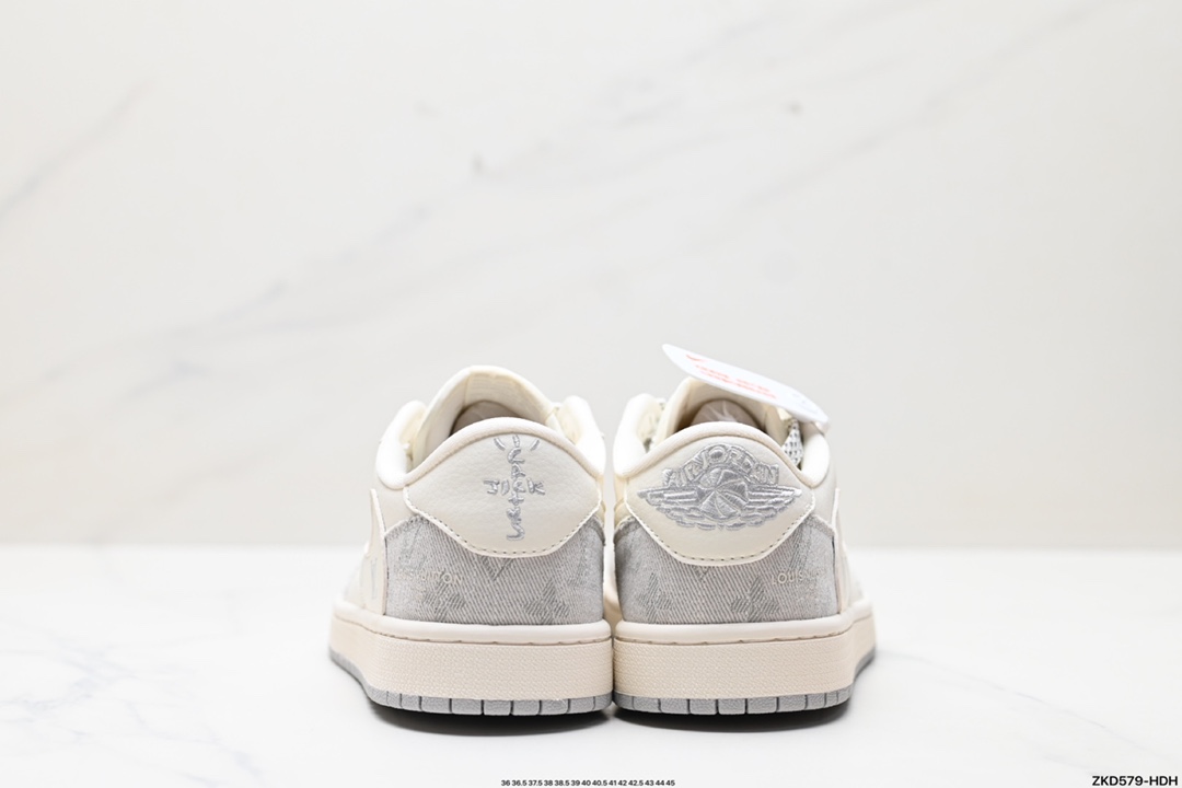 Travis Scott x Fragment Design x Jordan Air Jordan 1 Low OG SP AJ1 乔1 LV联名低帮文化休闲板鞋  LX5188-004