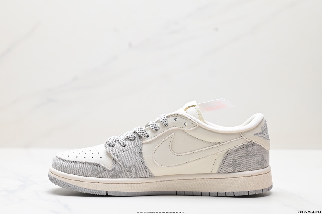 Travis Scott x Fragment Design x Jordan Air Jordan 1 Low OG SP AJ1 乔1 LV联名低帮文化休闲板鞋  LX5188-004