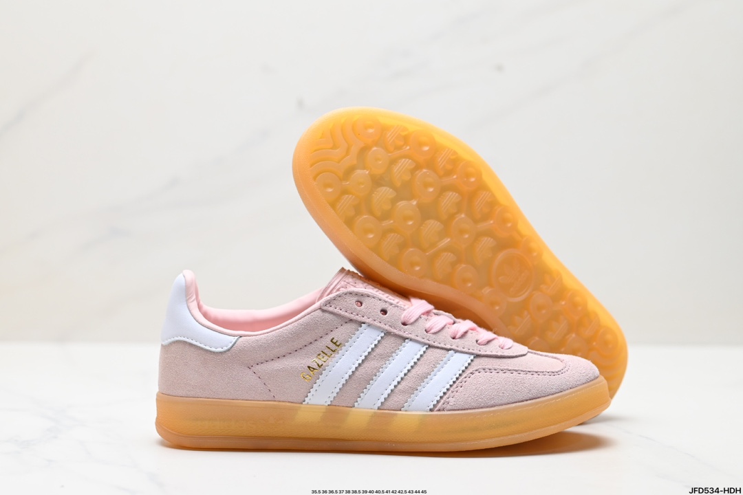 adidas Originals Gazelle INdoor 三叶草休闲防滑耐磨低帮板鞋   IH5484