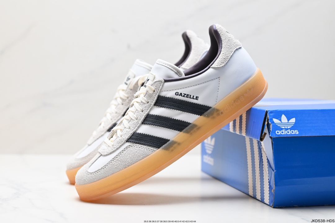 adidas Originals Gazelle INdoor 三叶草休闲防滑耐磨低帮板鞋 IH9985