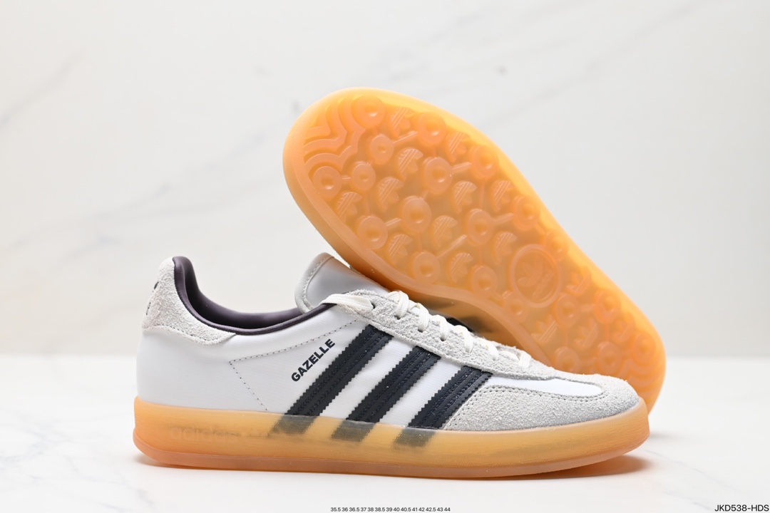 adidas Originals Gazelle INdoor 三叶草休闲防滑耐磨低帮板鞋 IH9985