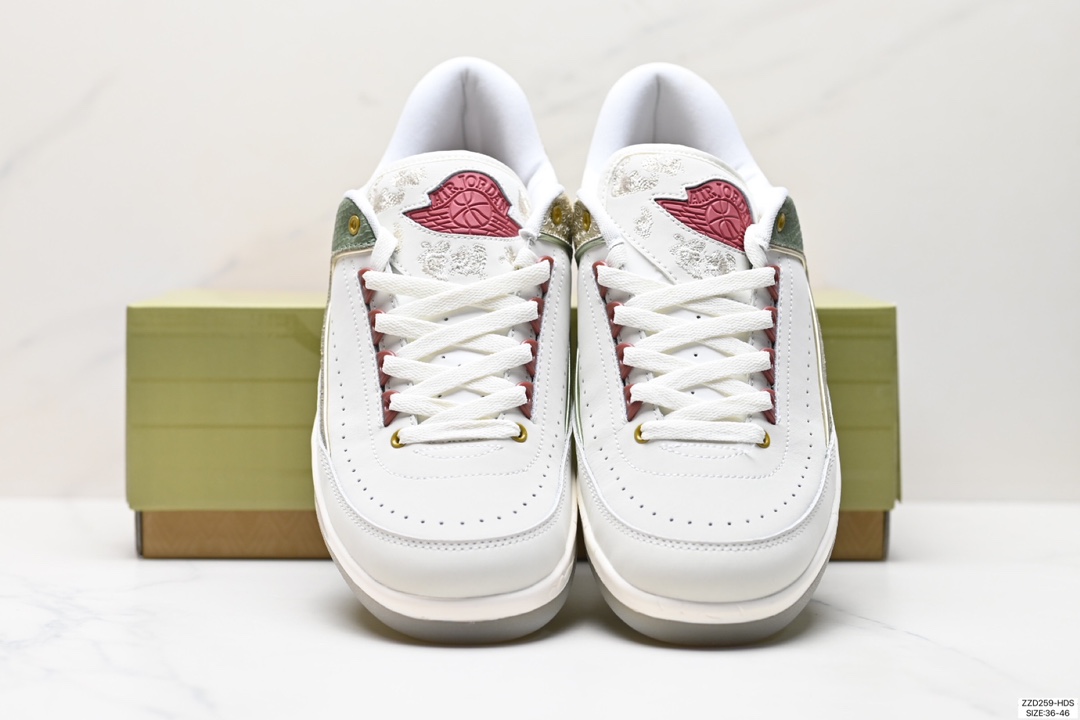 shelflife x Jordan Air Jordan 2 retro low潮流 轻便 低帮 复古篮球鞋  FJ6871-100