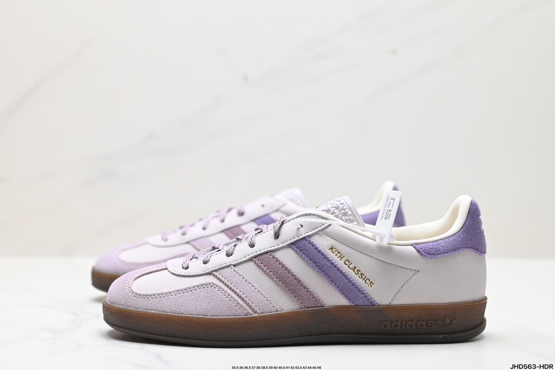 adidas Originals Gazelle INdoor Kith三叶草休闲防滑耐磨低帮板鞋  IH0120