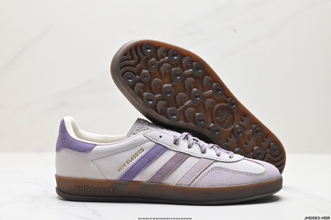 adidas Originals Gazelle INdoor Kith三叶草休闲防滑耐磨低帮板鞋  IH0120