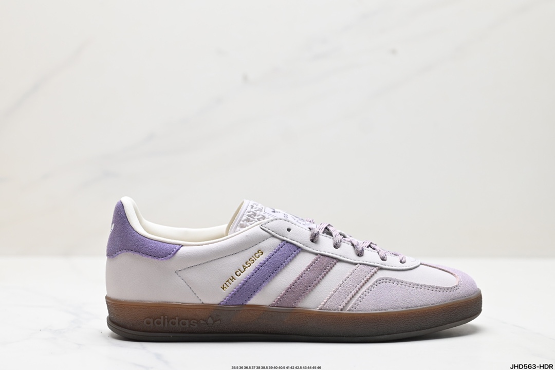 adidas Originals Gazelle INdoor Kith三叶草休闲防滑耐磨低帮板鞋  IH0120