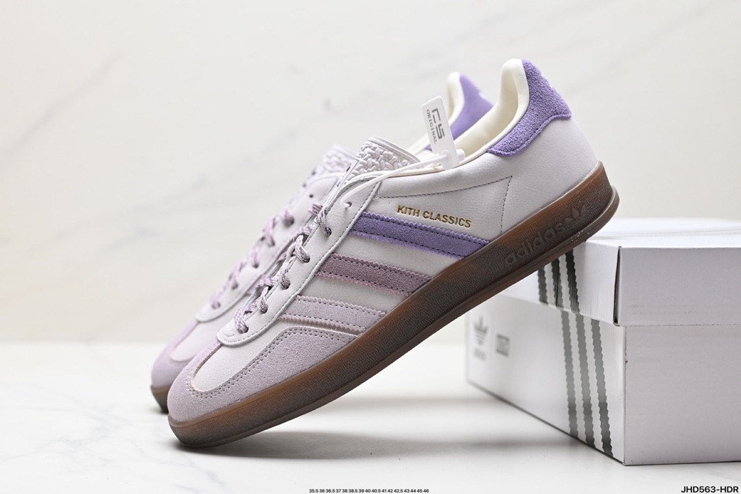 adidas Originals Gazelle INdoor Kith三叶草休闲防滑耐磨低帮板鞋  IH0120