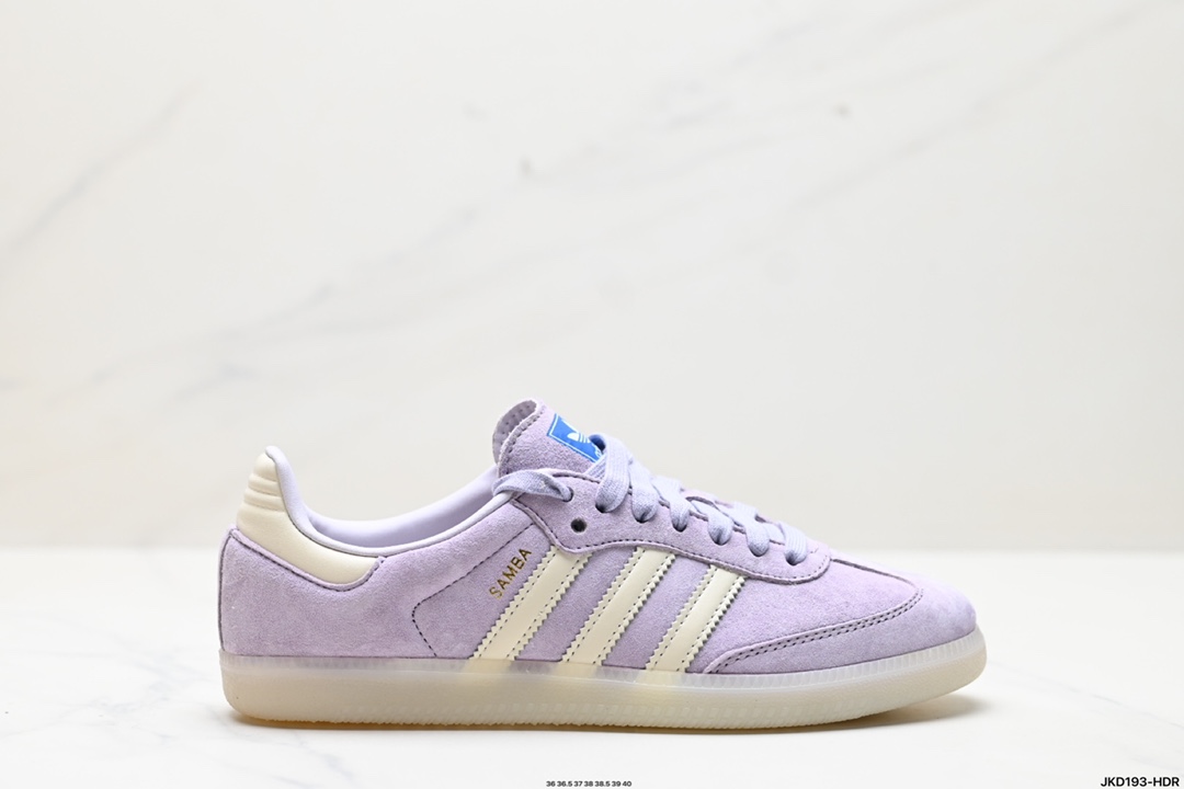 阿迪达斯三叶草Adidas Originals Samba OG 桑巴舞系列绅士德训足球风百搭低帮休闲运动板鞋  IG6177