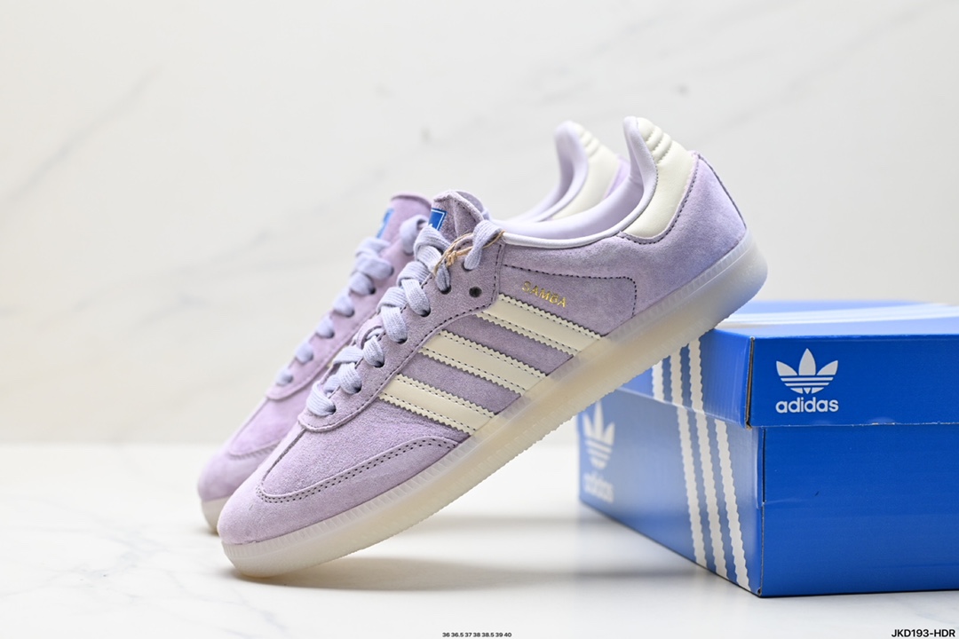 阿迪达斯三叶草Adidas Originals Samba OG 桑巴舞系列绅士德训足球风百搭低帮休闲运动板鞋  IG6177