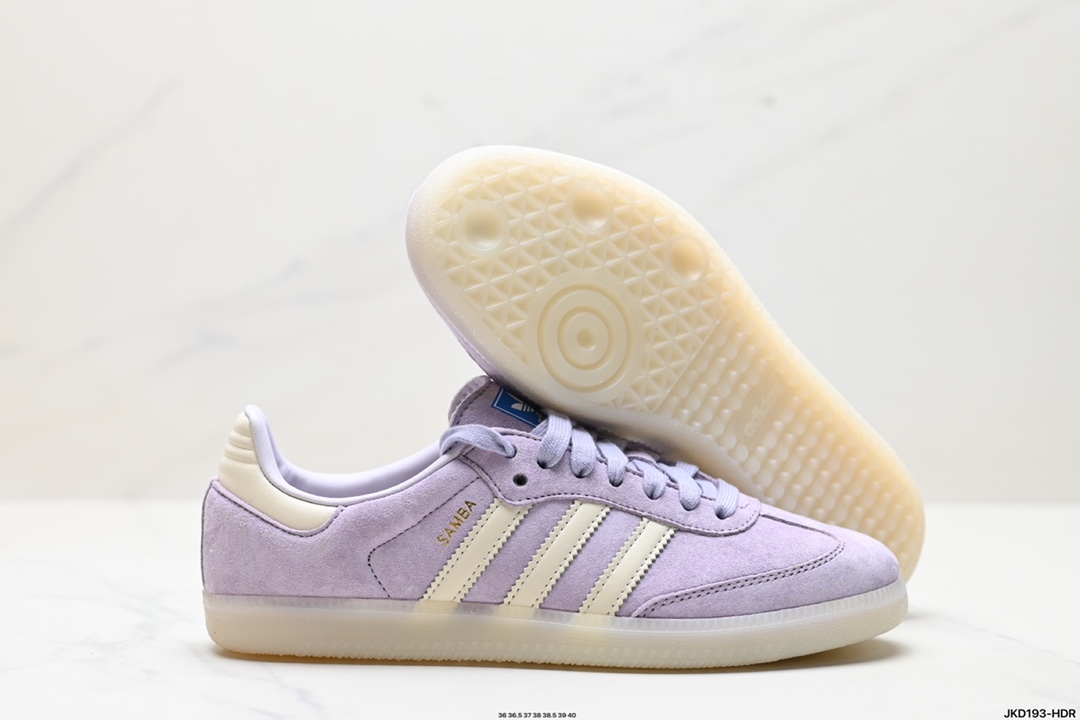 阿迪达斯三叶草Adidas Originals Samba OG 桑巴舞系列绅士德训足球风百搭低帮休闲运动板鞋  IG6177