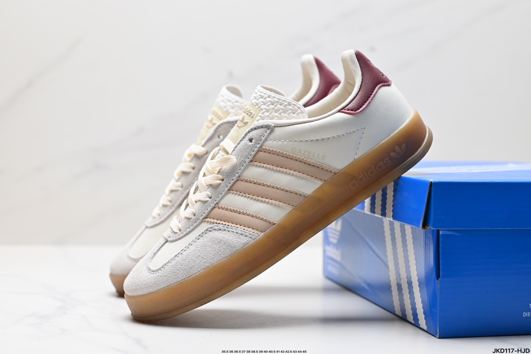 adidas Originals Gazelle INdoor 三叶草休闲防滑耐磨低帮板鞋  IH0376