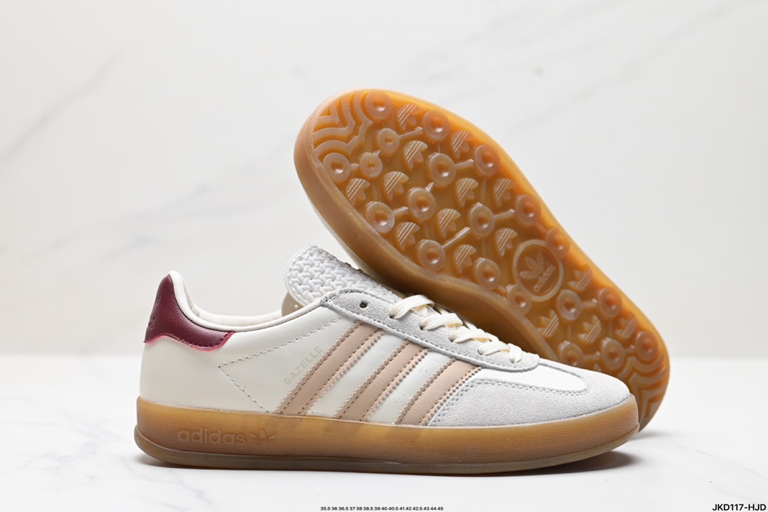 adidas Originals Gazelle INdoor 三叶草休闲防滑耐磨低帮板鞋  IH0376