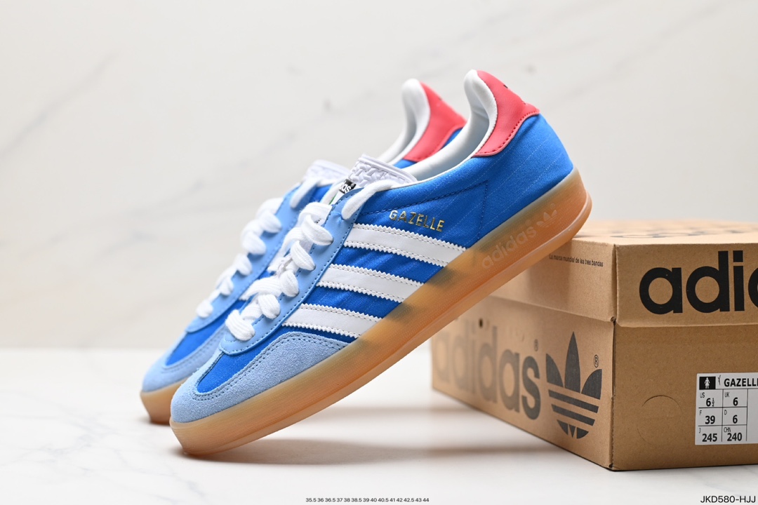 阿迪达斯Adidas Originals Bunny Gazelle Indoor 三叶草复古防滑耐磨低帮板鞋  IH9985