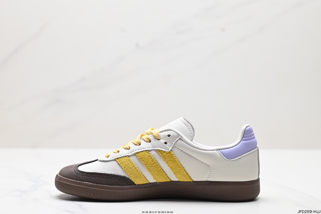 阿迪达斯三叶草Adidas Originals Samba OG 桑巴舞系列绅士德训足球风百搭低帮休闲运动板鞋  IE0875