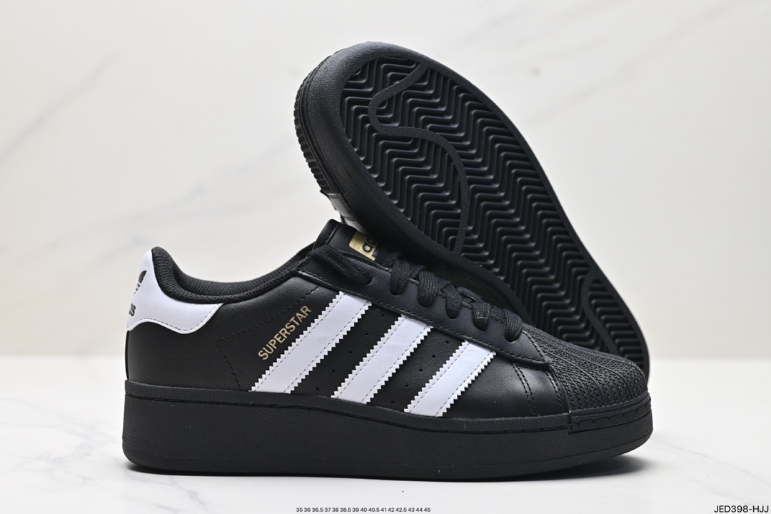 Adidas Originals Superstar XLG 贝壳头系列低帮厚底松糕经典百搭休闲运动板鞋  lG9777