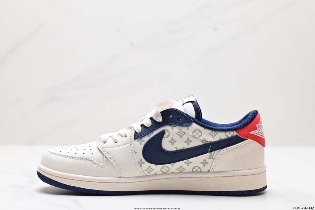 Travis Scott x Fragment Design x Jordan Air Jordan 1 Low OG SP AJ1 乔1 LV联名低帮文化休闲板鞋  LJ5188-002