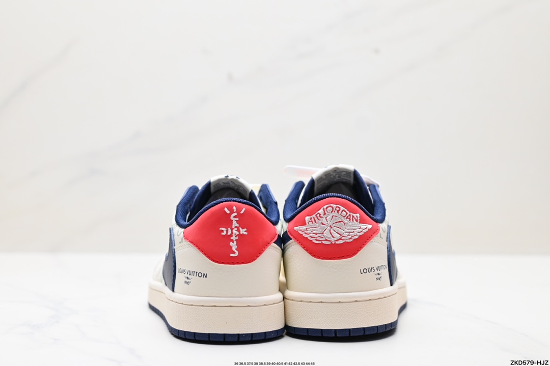 Travis Scott x Fragment Design x Jordan Air Jordan 1 Low OG SP AJ1 乔1 LV联名低帮文化休闲板鞋  LJ5188-002