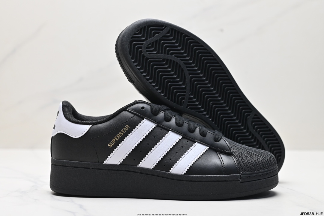 Adidas Originals Superstar XLG 贝壳头系列低帮厚底松糕经典百搭休闲运动板鞋  lG9777