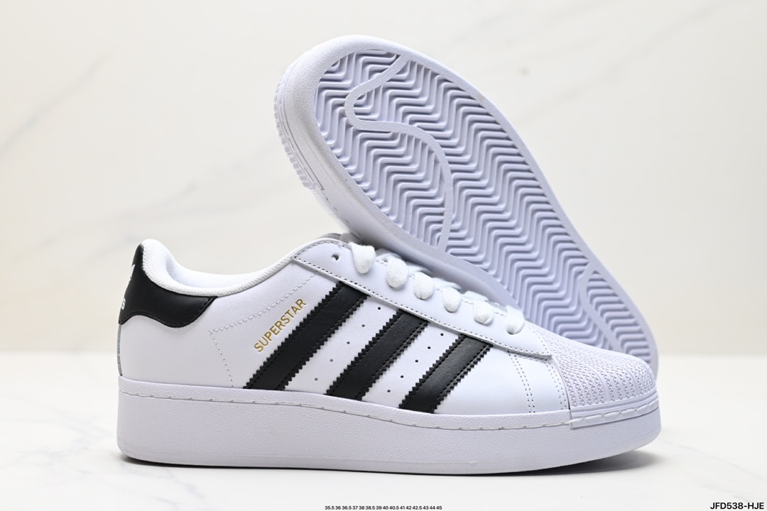 Adidas Originals Superstar XLG 贝壳头系列低帮厚底松糕经典百搭休闲运动板鞋  lG9777