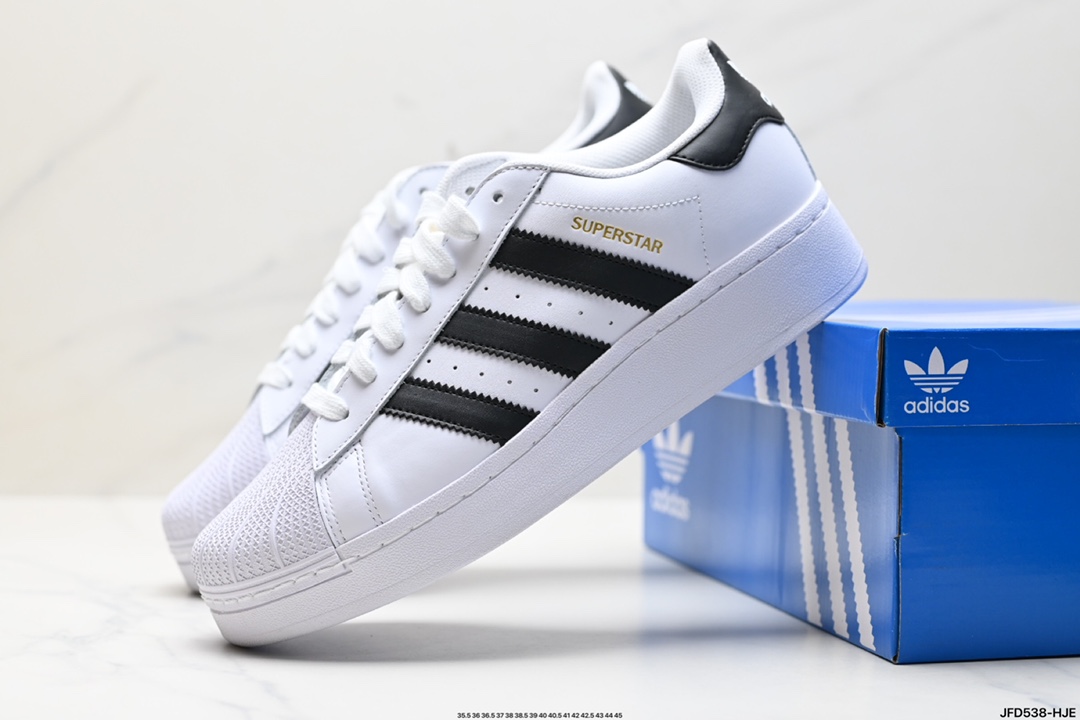 Adidas Originals Superstar XLG 贝壳头系列低帮厚底松糕经典百搭休闲运动板鞋  lG9777