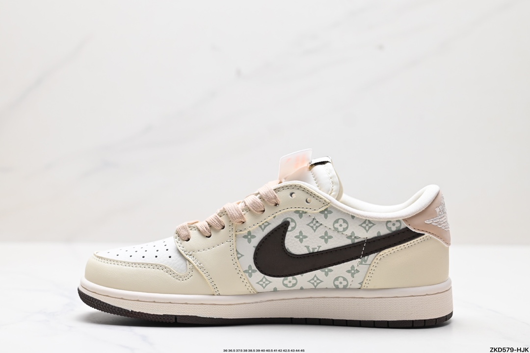 Travis Scott x Fragment Design x Jordan Air Jordan 1 Low OG SP AJ1 乔1 LV联名低帮文化休闲板鞋  LJ5188-006