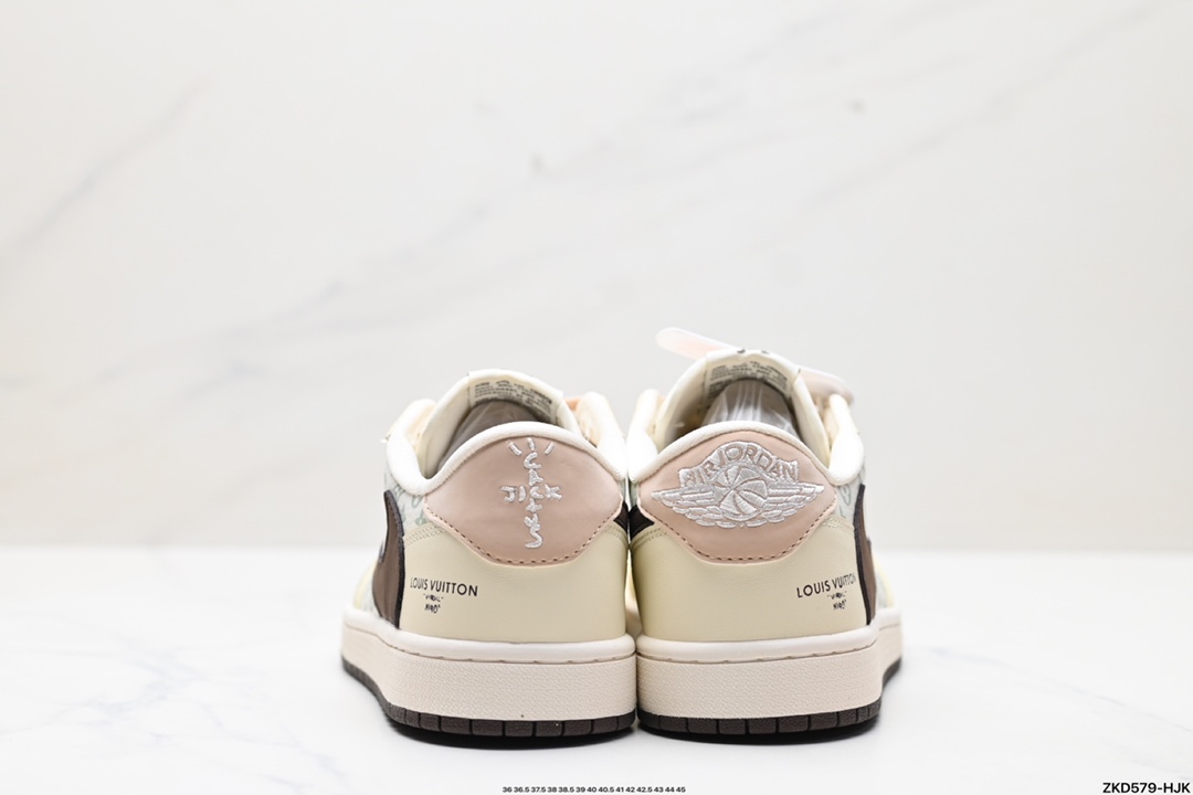 Travis Scott x Fragment Design x Jordan Air Jordan 1 Low OG SP AJ1 乔1 LV联名低帮文化休闲板鞋  LJ5188-006