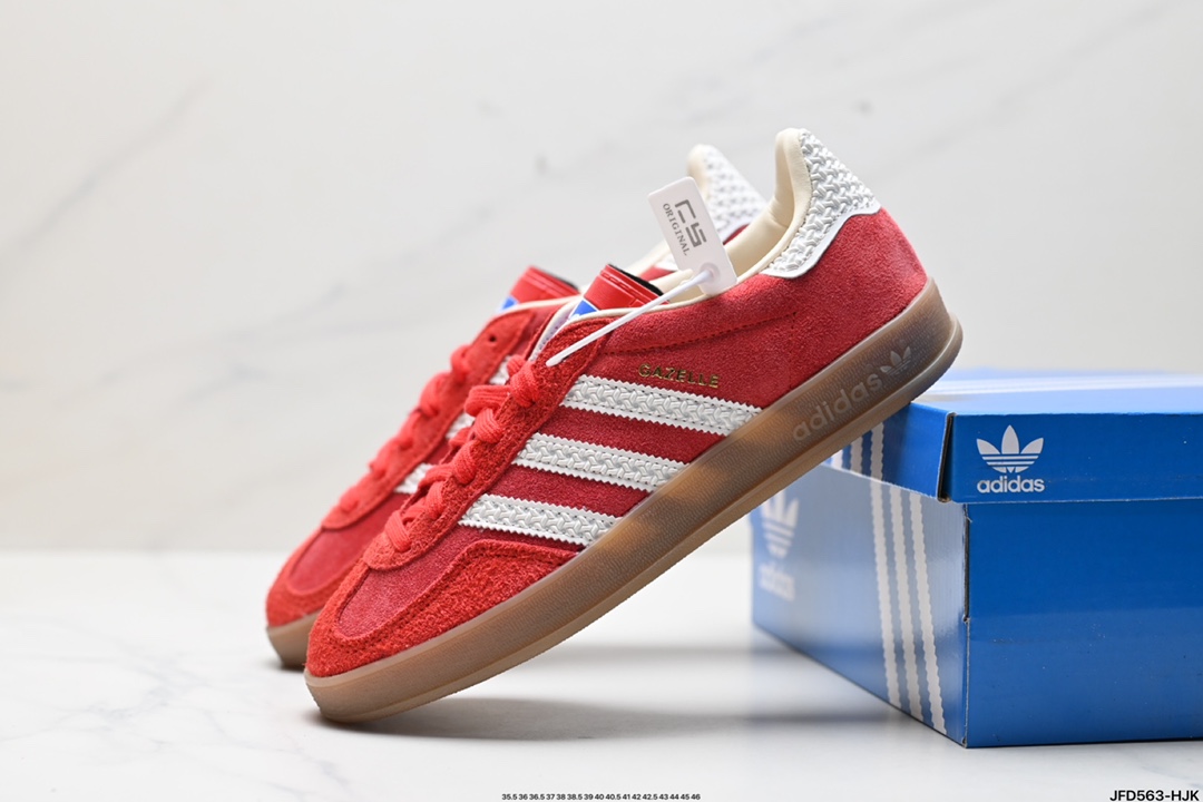 adidas Originals Gazelle INdoor 三叶草休闲防滑耐磨低帮板鞋 IF1808