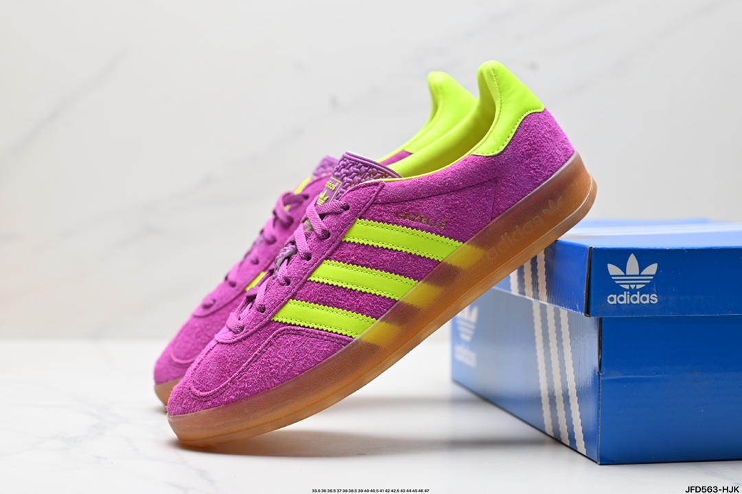 adidas Originals Gazelle INdoor 三叶草休闲防滑耐磨低帮板鞋  IF1807