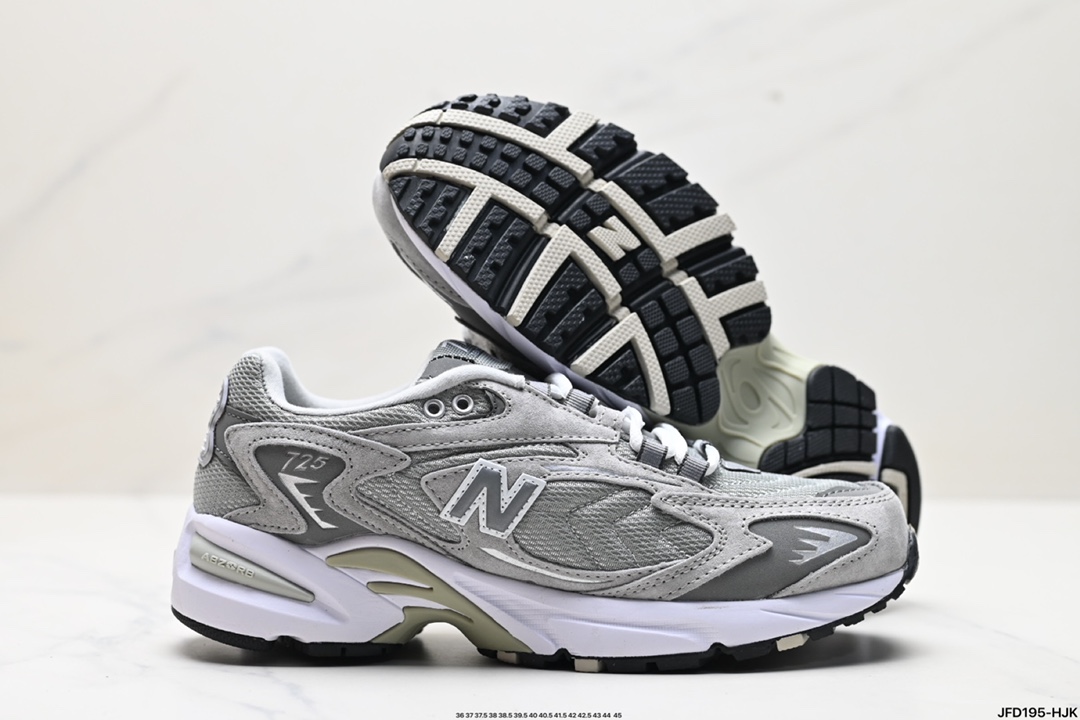 New Balance NB725 复古减震防滑耐磨透气 包裹性轻便 低帮生活休闲跑步鞋  ML725B