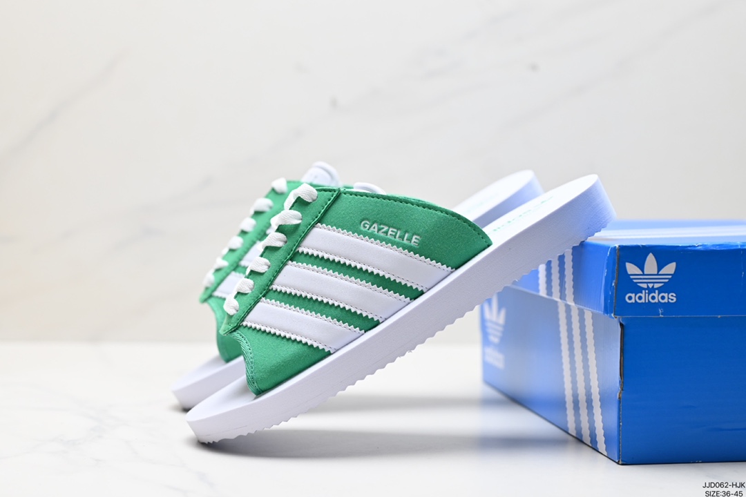 阿迪达斯ADIDAS GAZELLE BEACH休闲沙滩拖鞋女夏季新款adidas阿迪达斯官方三叶草  JQ7426