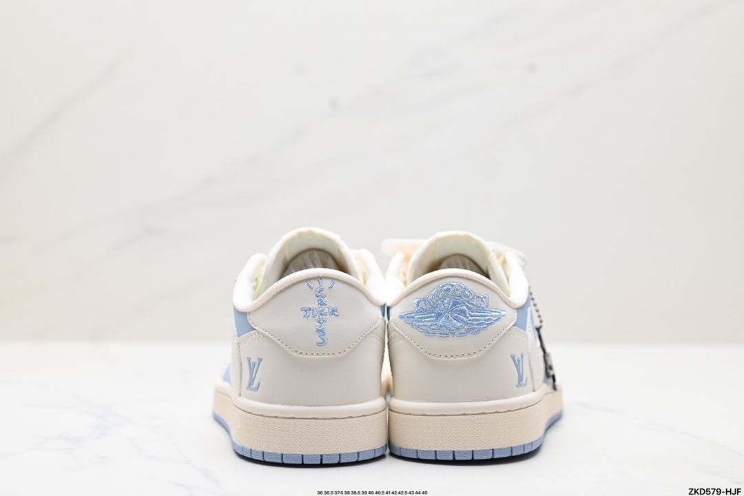 Travis Scott x Fragment Design x Jordan Air Jordan 1 Low OG SP AJ1 乔1 LV联名低帮文化休闲板鞋 BB6588-103