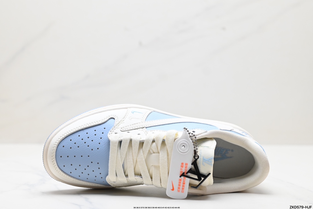 Travis Scott x Fragment Design x Jordan Air Jordan 1 Low OG SP AJ1 乔1 LV联名低帮文化休闲板鞋 BB6588-103