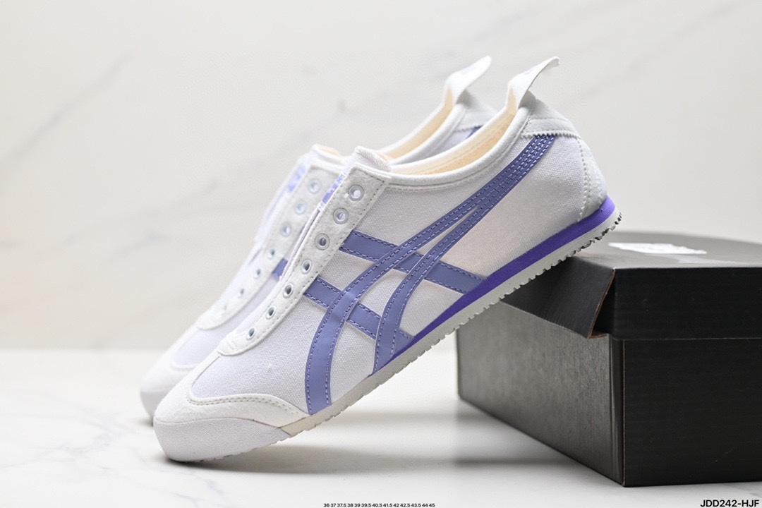 Onitsuka Tiger鬼冢虎 Mexico 66 Slip-on 一脚蹬低帮夏季透气运动休闲鞋  1183B772-101