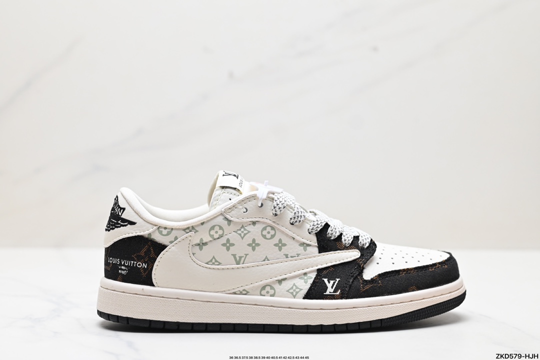 Travis Scott x Fragment Design x Jordan Air Jordan 1 Low OG SP AJ1 乔1 LV联名低帮文化休闲板鞋 SJ2068-103