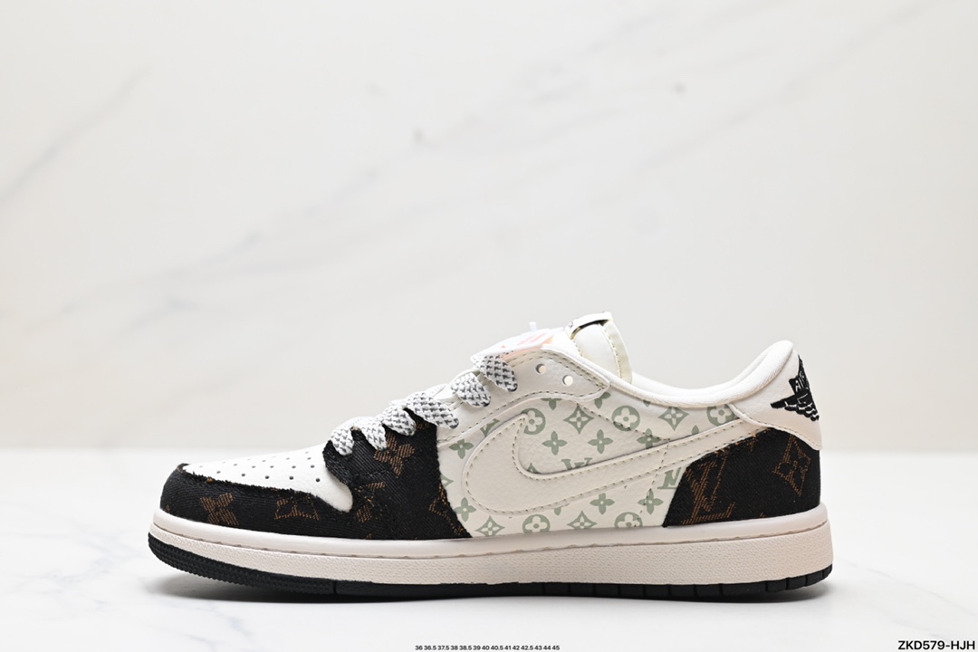 Travis Scott x Fragment Design x Jordan Air Jordan 1 Low OG SP AJ1 乔1 LV联名低帮文化休闲板鞋 SJ2068-103