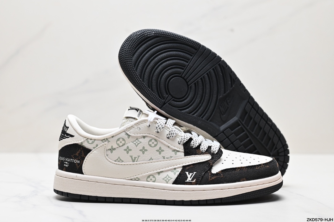 Travis Scott x Fragment Design x Jordan Air Jordan 1 Low OG SP AJ1 乔1 LV联名低帮文化休闲板鞋 SJ2068-103