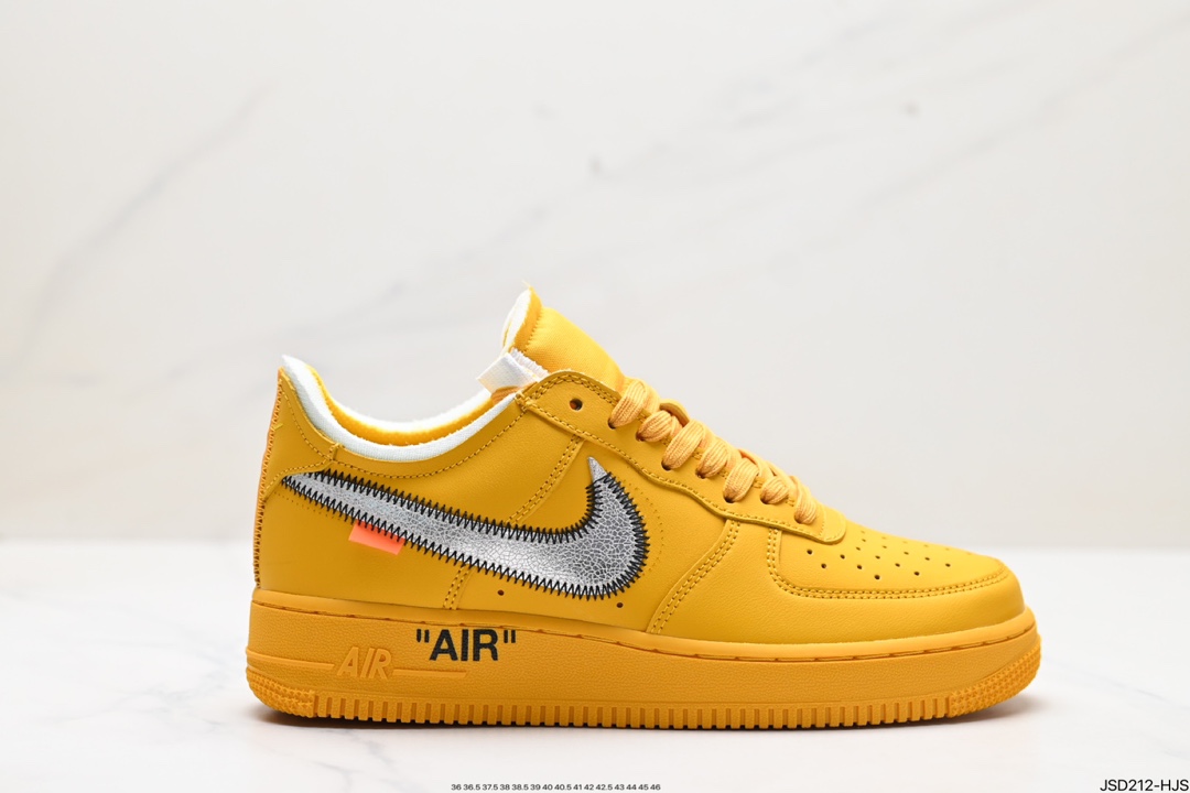 Off-White x Nike Air Force 1'07 Low”Light Green Spark”空军一号经典低帮板鞋 “银勾绿”  DD1876-700