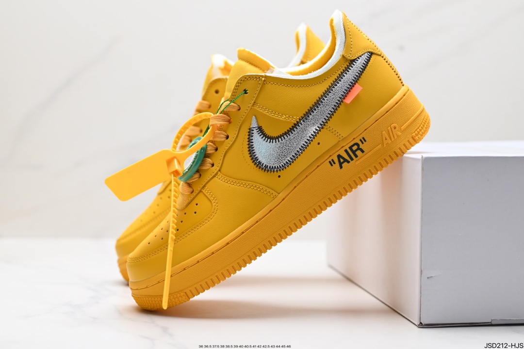 Off-White x Nike Air Force 1'07 Low”Light Green Spark”空军一号经典低帮板鞋 “银勾绿”  DD1876-700