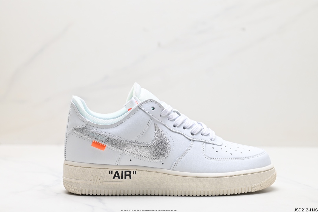 Off-White x Nike Air Force 1'07 Low”Light Green Spark”空军一号经典低帮板鞋 “银勾绿”  DD1876-700