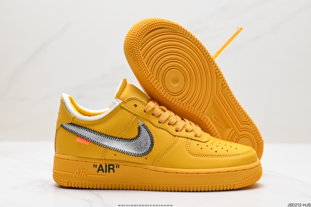 Off-White x Nike Air Force 1'07 Low”Light Green Spark”空军一号经典低帮板鞋 “银勾绿”  DD1876-700