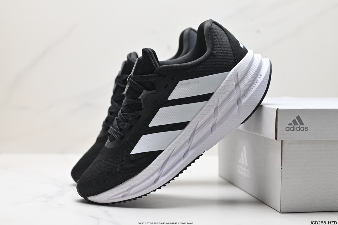 公司级✅Adidas ADISTAR 马拉松 轻盈跑鞋 阿迪达斯(ADIDAS)针对广大跑者对于长距离慢跑的需求推出了新款ADISTAR跑鞋,它通过一系列的革新科技为跑者的双脚带来保护与支撑,旨在助力跑者在长距离慢跑中专注于自己的步伐,节奏踏准、踏稳,快速进入跑步模式,探索长距离慢跑带来的奥秘与乐趣 货号:lD6161 ID:JGD268-HZD