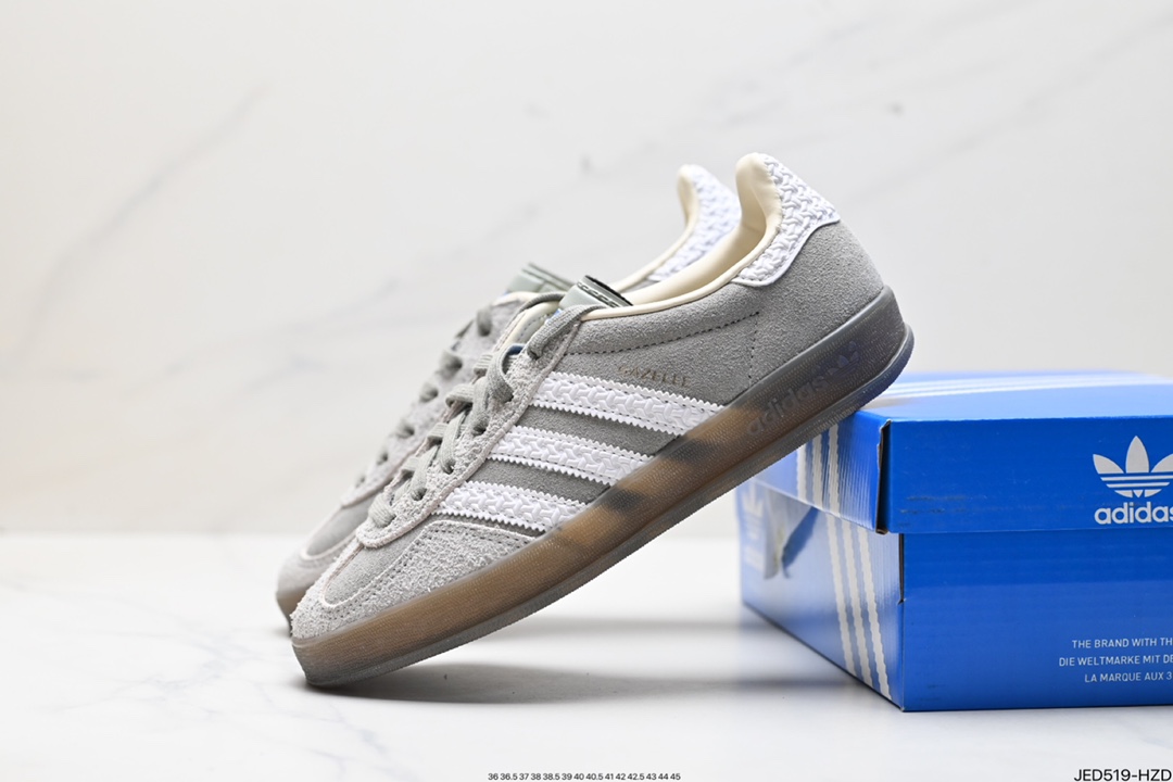 adidas Originals Gazelle INdoor 三叶草休闲防滑耐磨低帮板鞋 IH7592