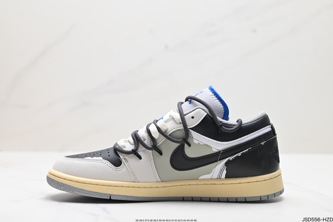 Nike Air Jordan 1 Low 解构抽绳 AJ1乔1低帮休闲板鞋 553558-412