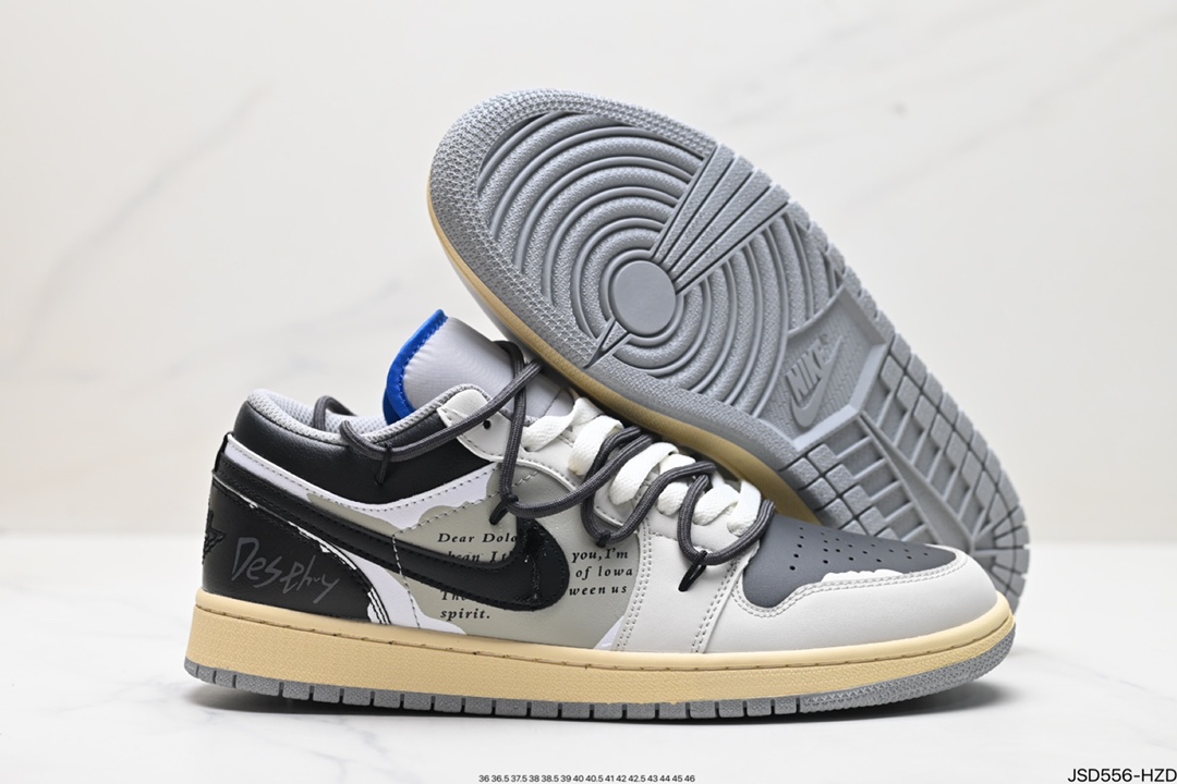 Nike Air Jordan 1 Low 解构抽绳 AJ1乔1低帮休闲板鞋 553558-412